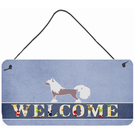 Carolines Treasures Chinese Crested Welcome Wall or Door Hanging Prints BB5547DS812